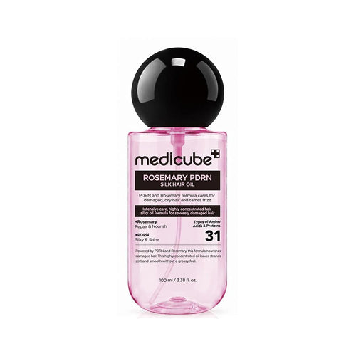 medicube Rosemary PDRN Silk Hair Oil, Lightweight Glass Oil & Adds Shine