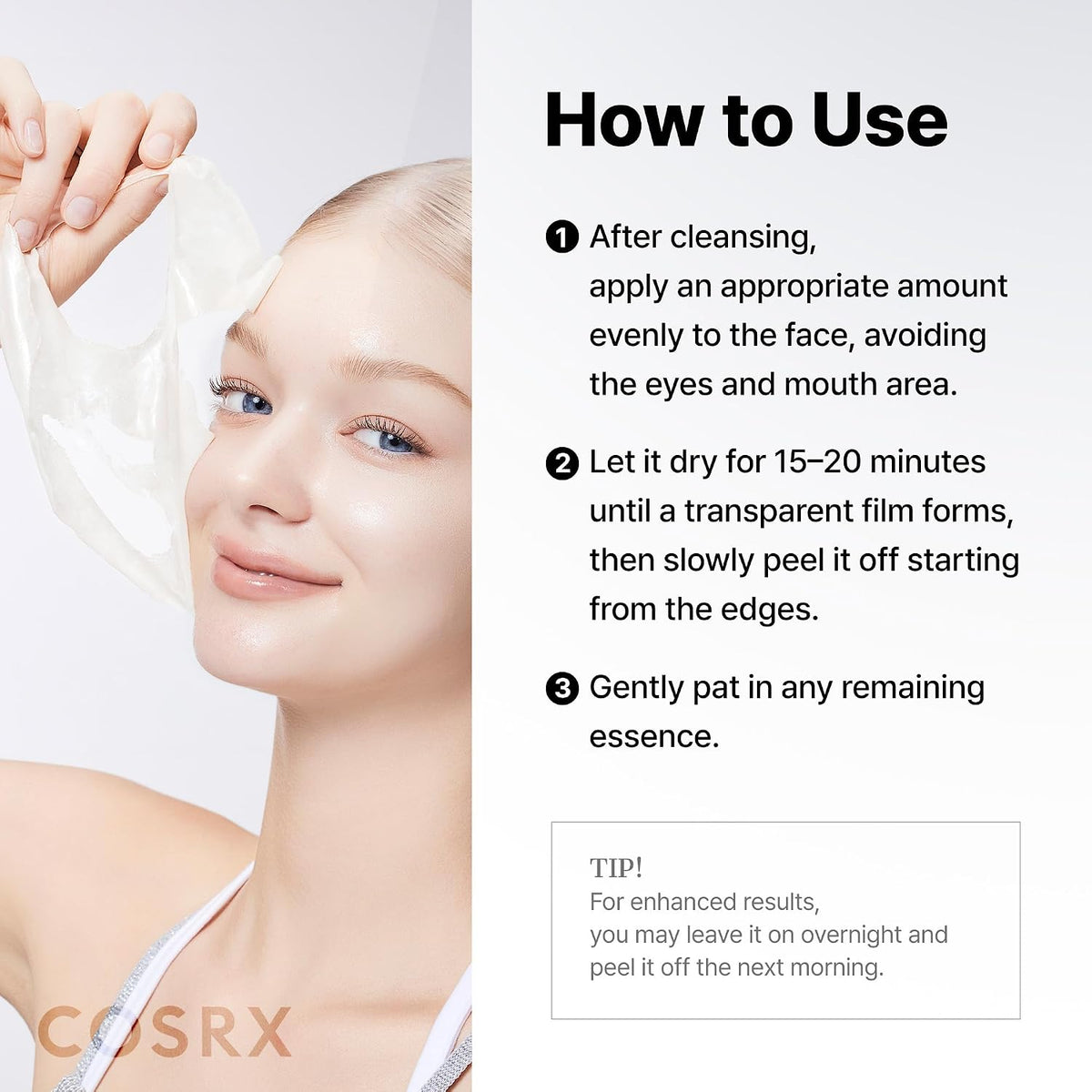 COSRX PDRN Exosome Overnight Face Mask, Korean Glass Skin Glow, 1.69 fl oz
