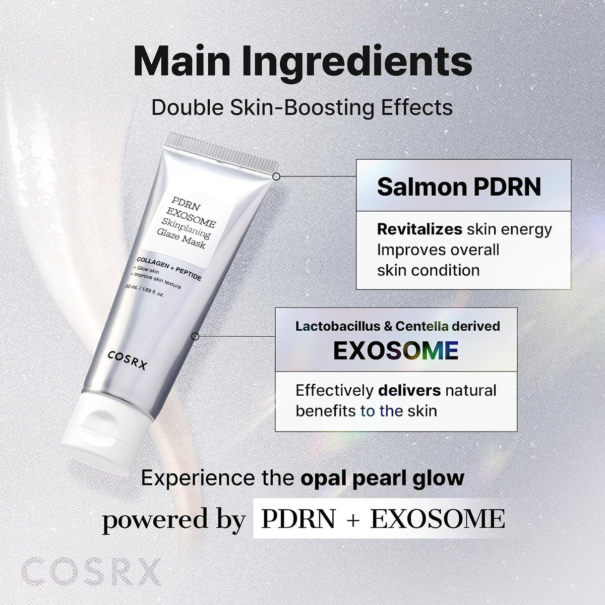 COSRX PDRN Exosome Overnight Face Mask, Korean Glass Skin Glow, 1.69 fl oz
