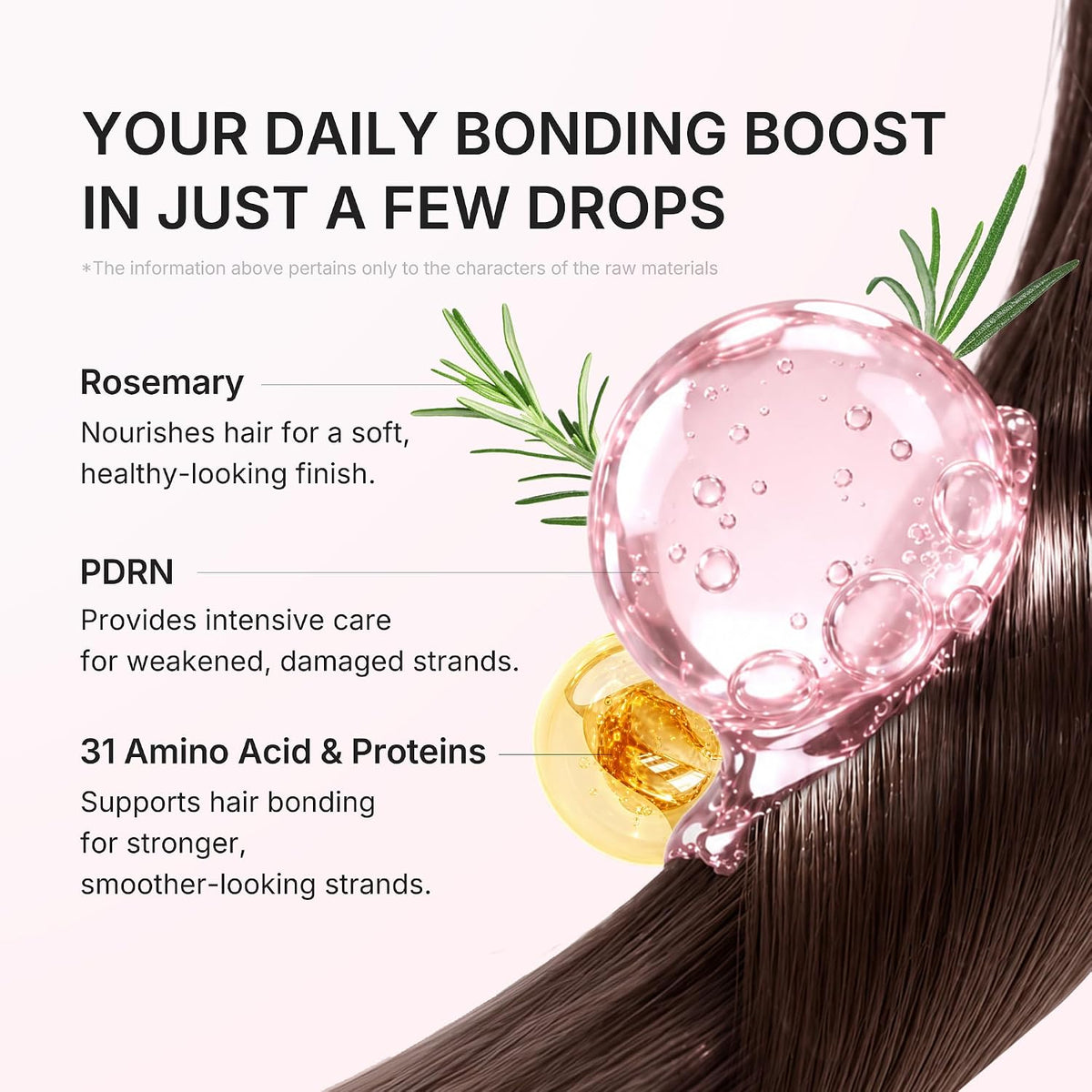 medicube Rosemary PDRN Silk Hair Oil, Lightweight Glass Oil & Adds Shine
