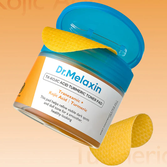 Kojic Acid Turmeric TX Toner Pad 70pads, Dark Spot & Pigmentation Care for Uneven Skin Tone